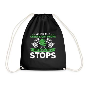 Drag Race Car Racing Drag Racing Gift - Drawstring Bag - black - Front