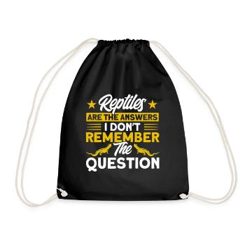 Reptile Snake Reptiles Gift - Drawstring Bag - black - Front