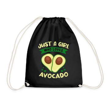 Just A Girl Who Loves Avocado - Drawstring Bag - black - Front