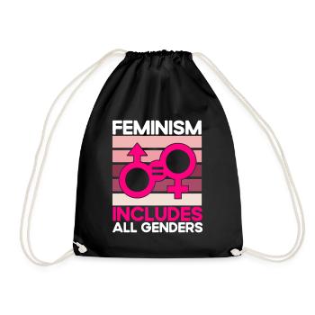 Feminismus Rechte der Frauen Feministisch Geschenk - Turnbeutel - Schwarz - Vorne