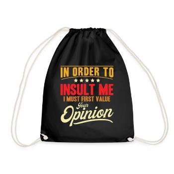 Sarcasm Irony Sarcastic Gift - Drawstring Bag - black - Front