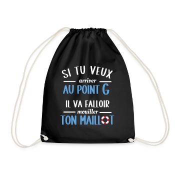 Blague de couple point G - Sac de sport léger - noir - Devant