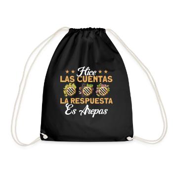 Arepa Food Lovers Colombian Arepa Geschen - Drawstring Bag - black - Front