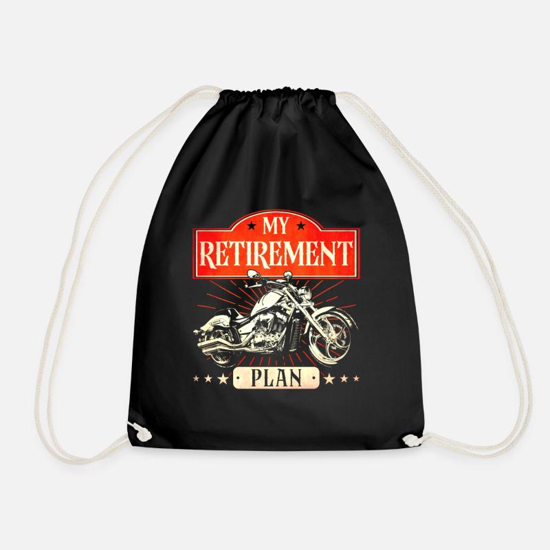 Motorrad Biker Chopper Motorrad Geschenk - Turnbeutel - Schwarz