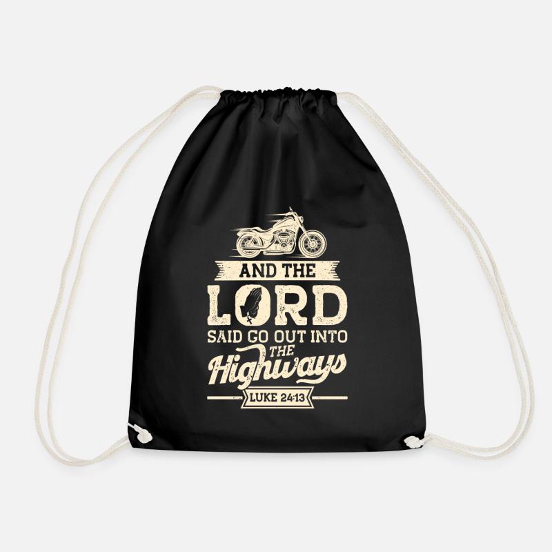 Christlich Chopper Glaube Geschenk - Turnbeutel - Schwarz