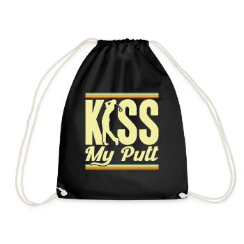 Golfing Golf Course Golf Play Gift - Drawstring Bag - black - Front