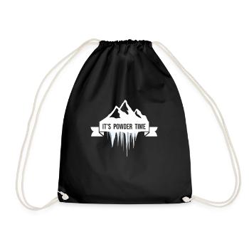 C’EST L’HEURE DE LA POUDREUSE - Ski Snowboard Freeride - Sac de sport léger - noir - Devant