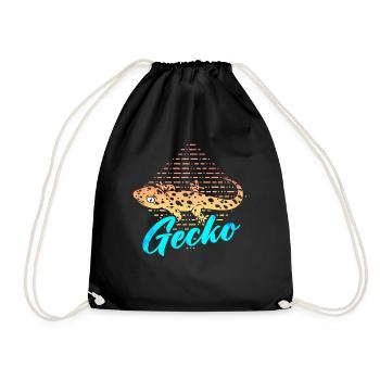 Gecko - Drawstring Bag - black - Front