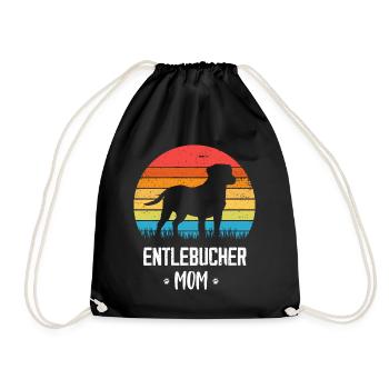 Entlebucher Sennenhund Mama Retro Vintage - Turnbeutel - Schwarz - Vorne