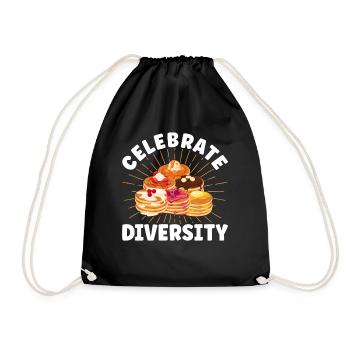 Frühstückspfannkuchen Pfannkuchen Liebhaber Fluffi - Turnbeutel - Schwarz - Vorne