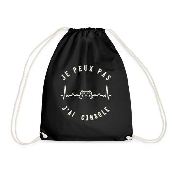 J'Peux Pas J'ai Console cadeau Ado anniversaire - Sac de sport léger - noir - Devant