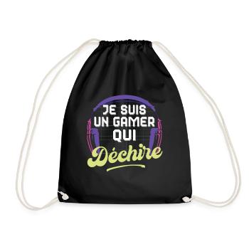 Je suis un Gamer Qui Déchire cadeau Ado Gaming - Sac de sport léger - noir - Devant