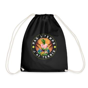 Pas L'Temps J'ai Tennis passionné de tennis - Sac de sport léger - noir - Devant