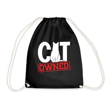 Chats amoureux chats parents chats dictons - Sac de sport léger - noir - Devant