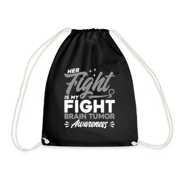 Brain Tumor Survivor Brain Tumor Support Hir - Drawstring Bag - black - Front