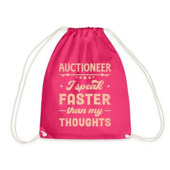 Auktionator - Ich spreche schneller als meine Gedanken - Turnbeutel - Fuchsia - Vorne
