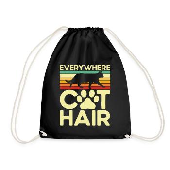 Chats amoureux chats parents chats dictons - Sac de sport léger - noir - Devant
