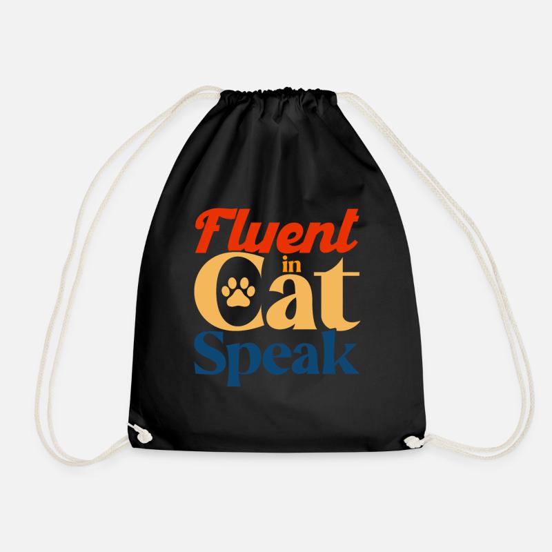 Katzeneltern Katze Katzenmama Geschenk - Turnbeutel - Schwarz