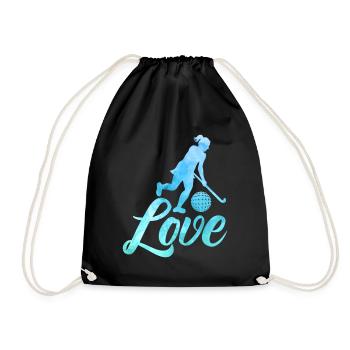 Love Hockey sur gazon Cadeau - Sac de sport léger - noir - Devant