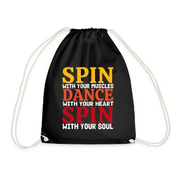 Danse avec votre cœur Flag Guard Cadeau - Sac de sport léger - noir - Devant