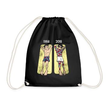 1968 Rétro Drôle - Sac de sport léger - noir - Devant