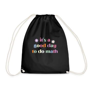 C’est une bonne journée pour faire des mathématiques drôle de retour à l’école - Sac de sport léger - noir - Devant