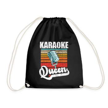 Karaoke Queen Singing Lover Vintage Microphone - Sac de sport léger - noir - Devant