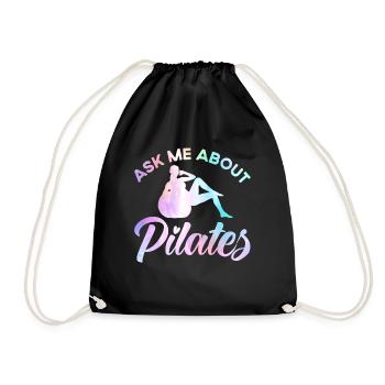 Pilates Posez-moi des questions sur Cadeau Pilates - Sac de sport léger - noir - Devant