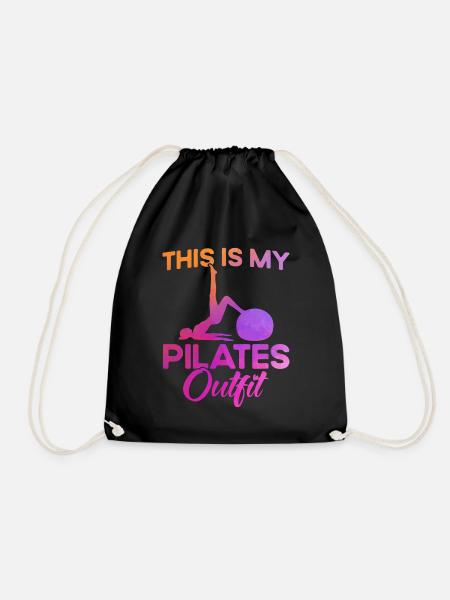 Pilates Das ist mein Pilates Outfit Geschenk - Turnbeutel - Schwarz