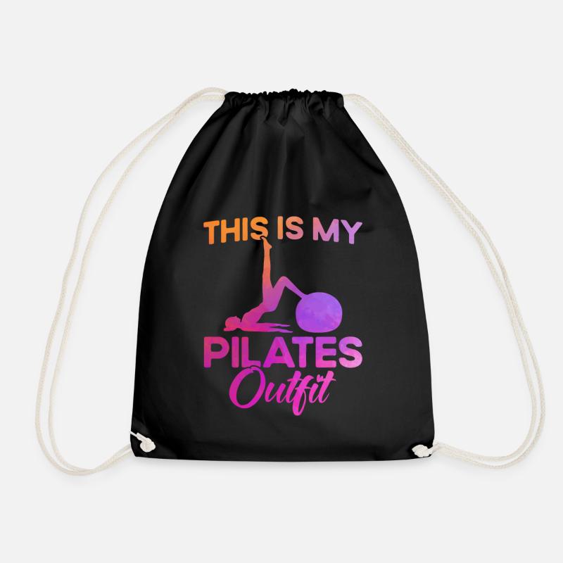 Pilates Das ist mein Pilates Outfit Geschenk - Turnbeutel - Schwarz