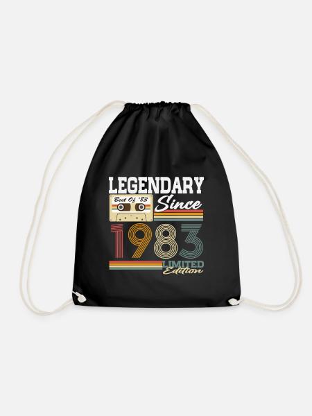 1983 Vintage Jahrgang Retro Geburtstag Geschenk - Turnbeutel - Schwarz