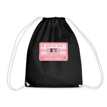 Le meilleur de 1990 Mixtape Retro Cassette Anniversaire - Sac de sport léger - noir - Devant