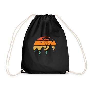 Drôle de parachutisme vintage coucher de soleil Love Parachutisme - Sac de sport léger - noir - Devant