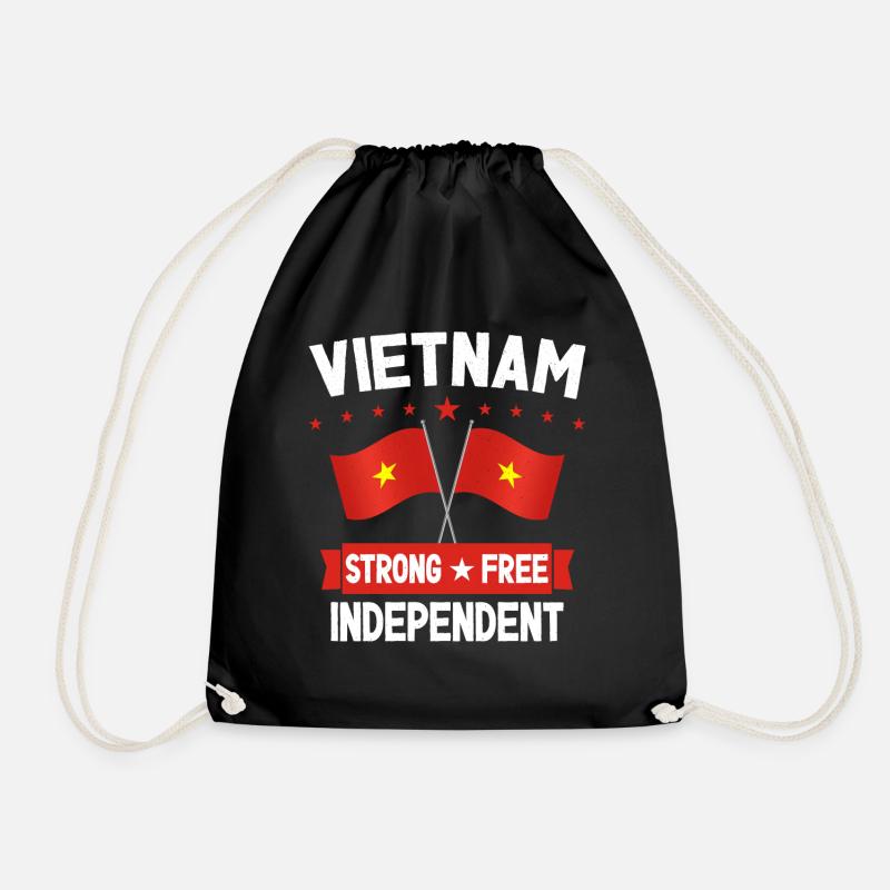 Vietnam - Drawstring Bag - black