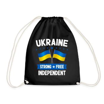 Ukraine - Turnbeutel - Schwarz - Vorne