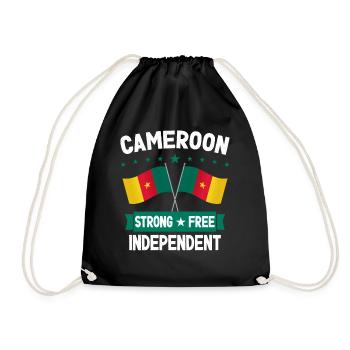 Cameroon - Drawstring Bag - black - Front