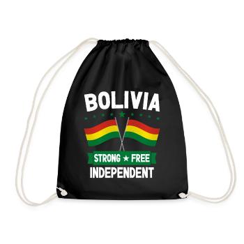 Bolivia - Drawstring Bag - black - Front