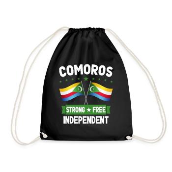 Comoros - Drawstring Bag - black - Front