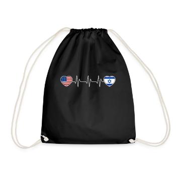 Israel - Drawstring Bag - black - Front