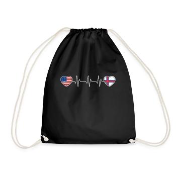 Faroe Islands - Drawstring Bag - black - Front