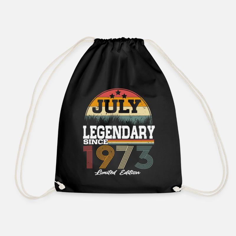 Legenden wurden im Juli 1973 geboren - Turnbeutel - Schwarz