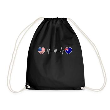 Australia - Drawstring Bag - black - Front
