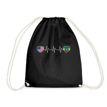 Ethiopia - Drawstring Bag - black - Front
