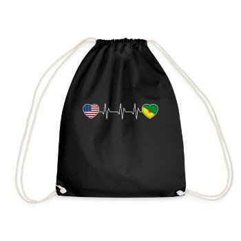Guyane française - Sac de sport léger - noir - Devant