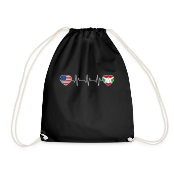 Burundi - Drawstring Bag - black - Front