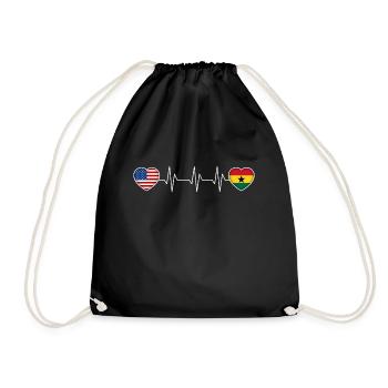Ghana - Drawstring Bag - black - Front