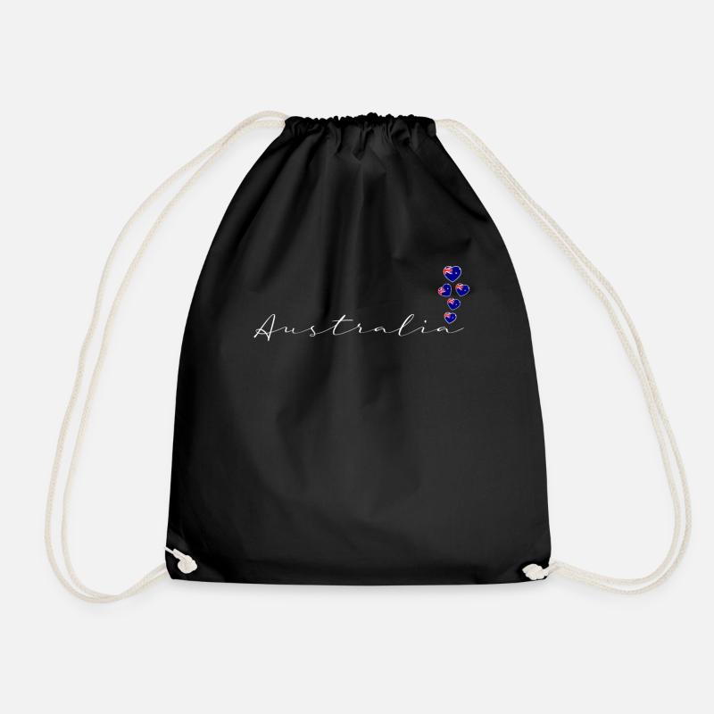 Australia - Drawstring Bag - black