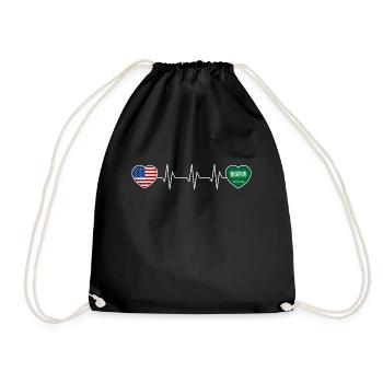 Saudi Arabia - Drawstring Bag - black - Front
