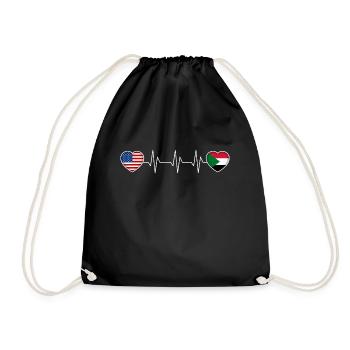 Sudan - Drawstring Bag - black - Front