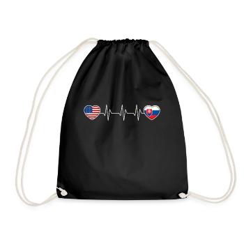 Slovakia - Drawstring Bag - black - Front
